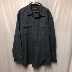 Grizzly Mountain Button Up Flannel Shirt Mens Size XXL Grey Cotton Warm Cozy